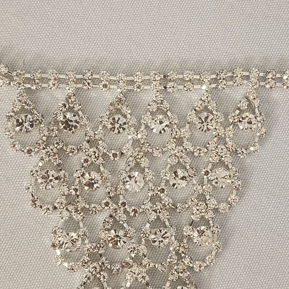 Silver Crystal Hand Chain Bracelet / Anklet - Picture 5 of 8